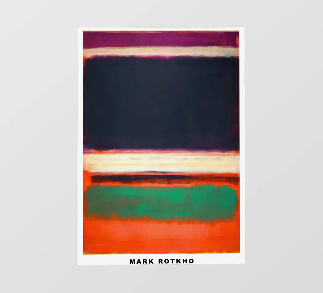 Mark Rotkho Mark Rothko (Magenta, Nero, Verde arancio) telo in pvc da mitoma andreas