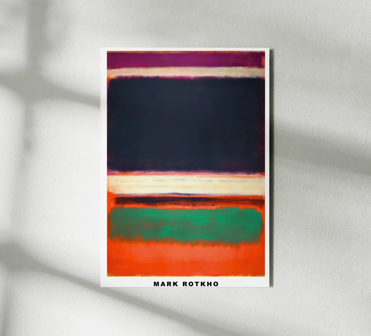 Mark Rotkho Mark Rothko (Magenta, Nero, Verde arancio) alluminio dibond da mitoma andreas