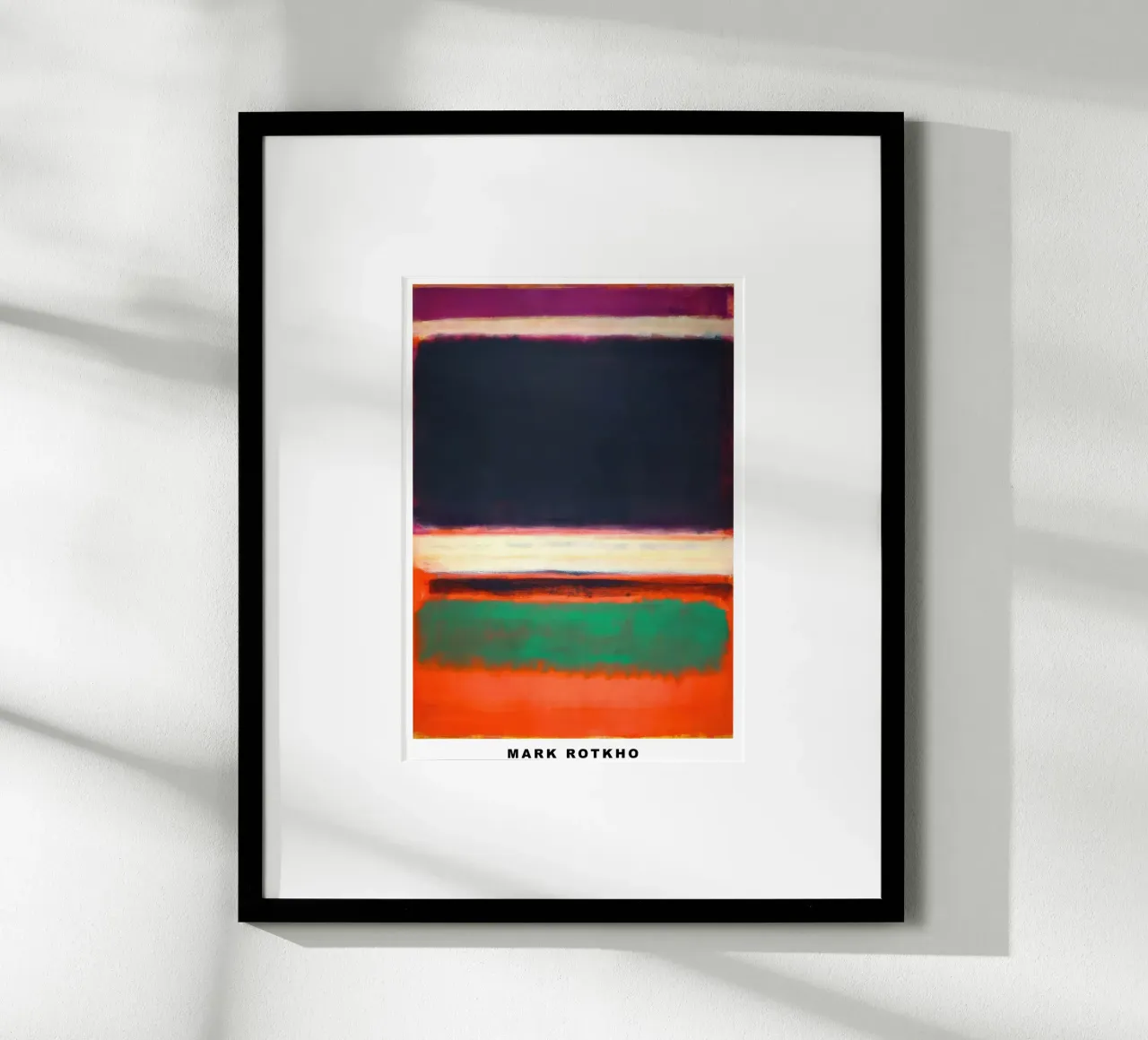 Mark Rotkho Mark Rothko (Magenta, Nero, Verde arancio) carta hahnemühle da mitoma andreas