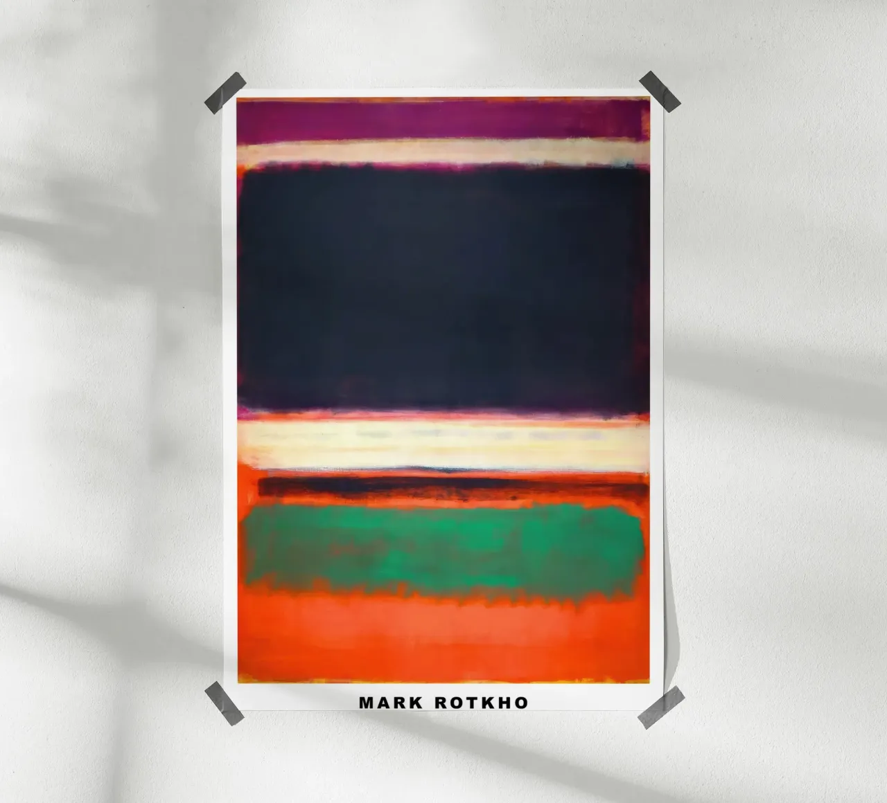 Mark Rotkho Mark Rothko (Magenta, Nero, Verde arancio) carta hahnemühle da mitoma andreas