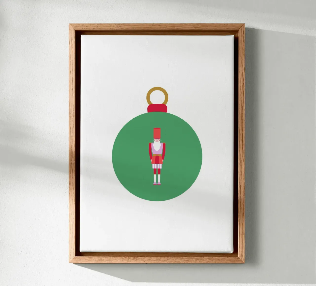 Christmas bauble nutcracker canvas by janamossmann
