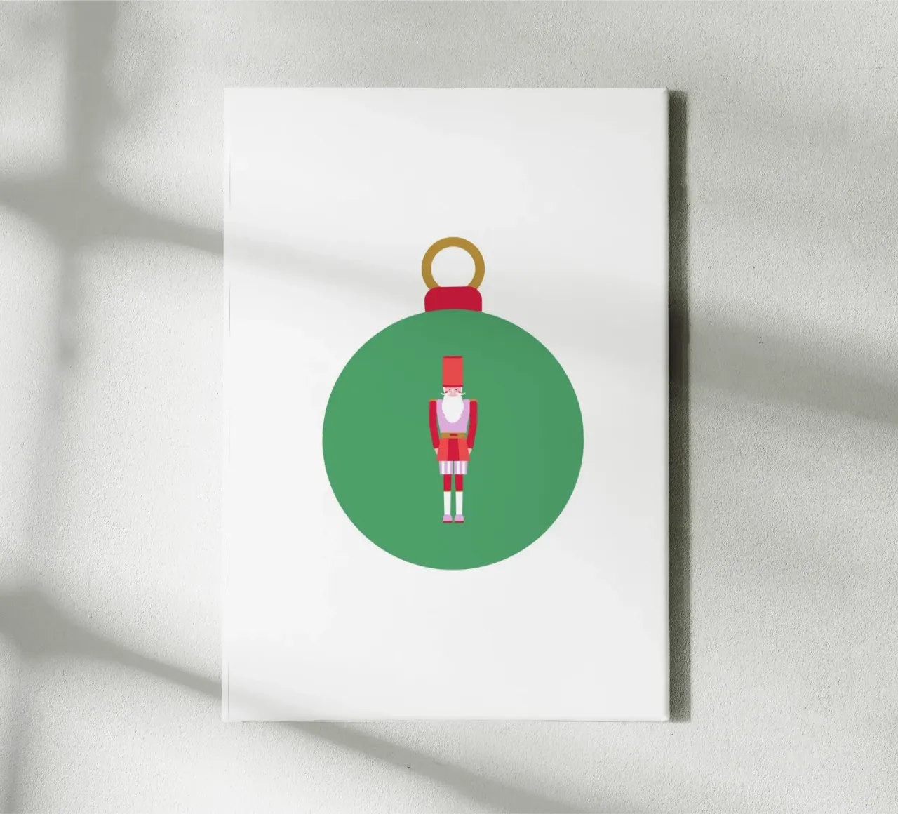Christmas bauble nutcracker canvas by janamossmann