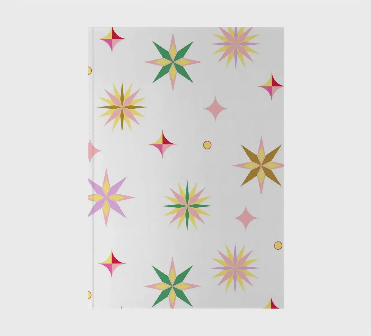 Christmas pattern stars notebook by janamossmann