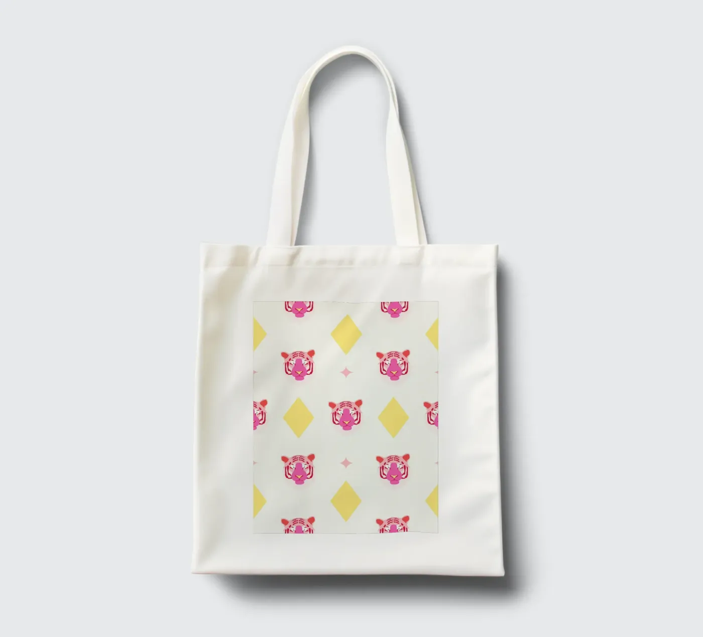 Tiger pattern tote bag by janamossmann