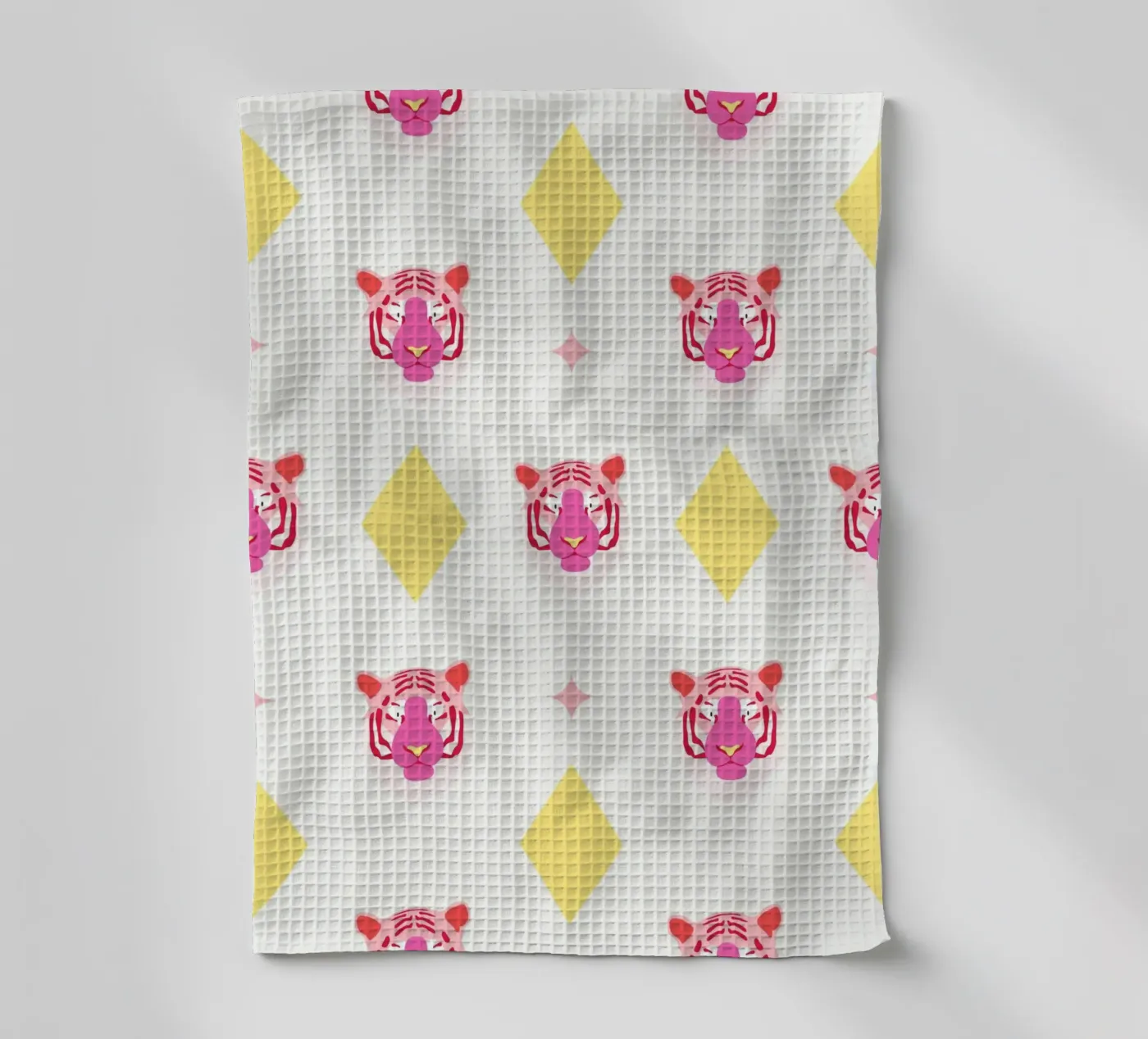 Tiger pattern tea towel by janamossmann