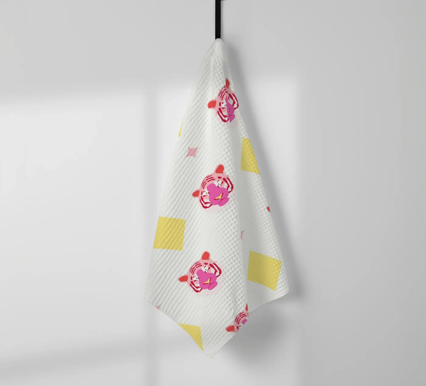 Tiger pattern tea towel by janamossmann