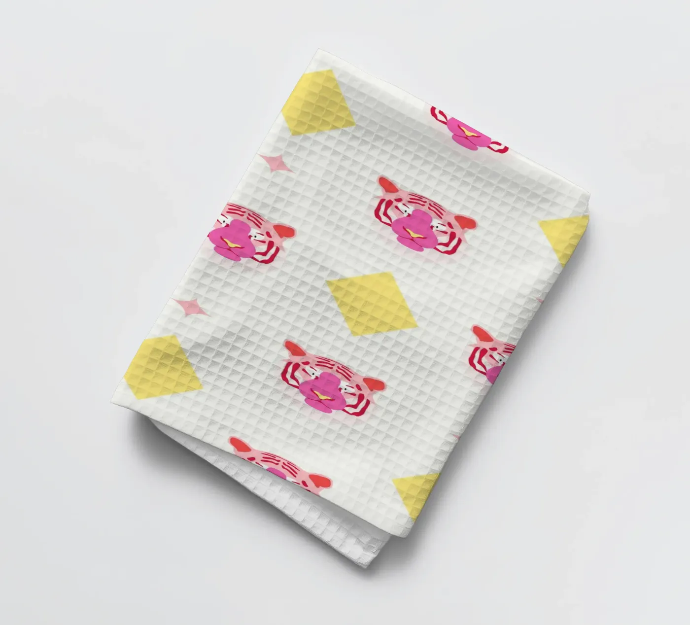 Tiger pattern tea towel by janamossmann