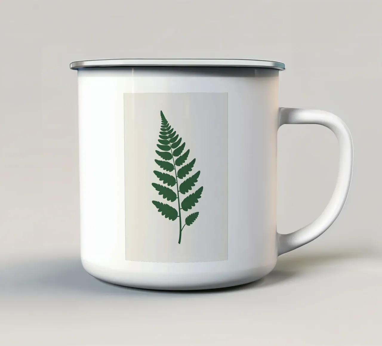 Singola fronda tazza in smalto da Botanical Gallery