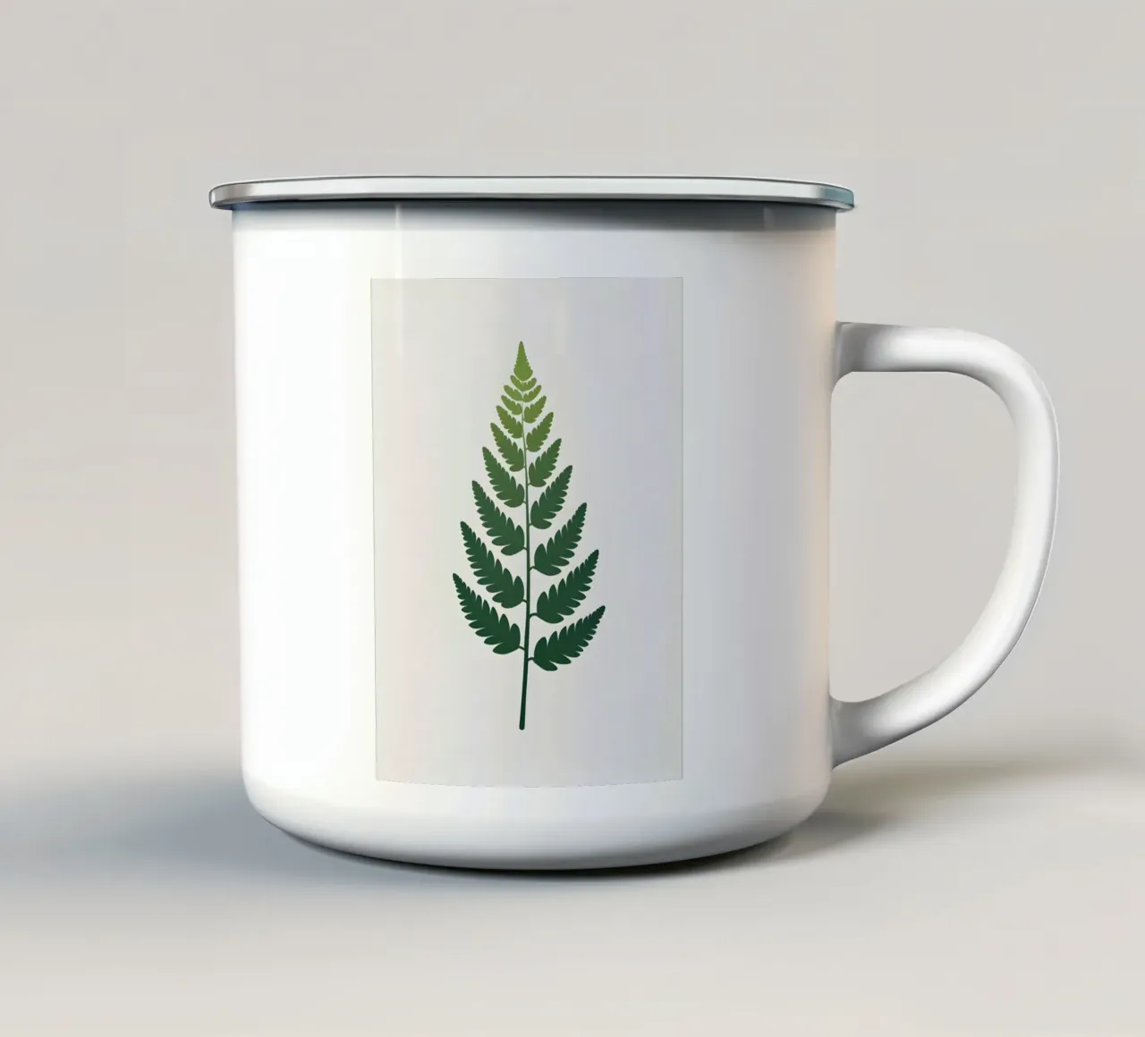 Singola fronda tazza in smalto da Botanical Gallery