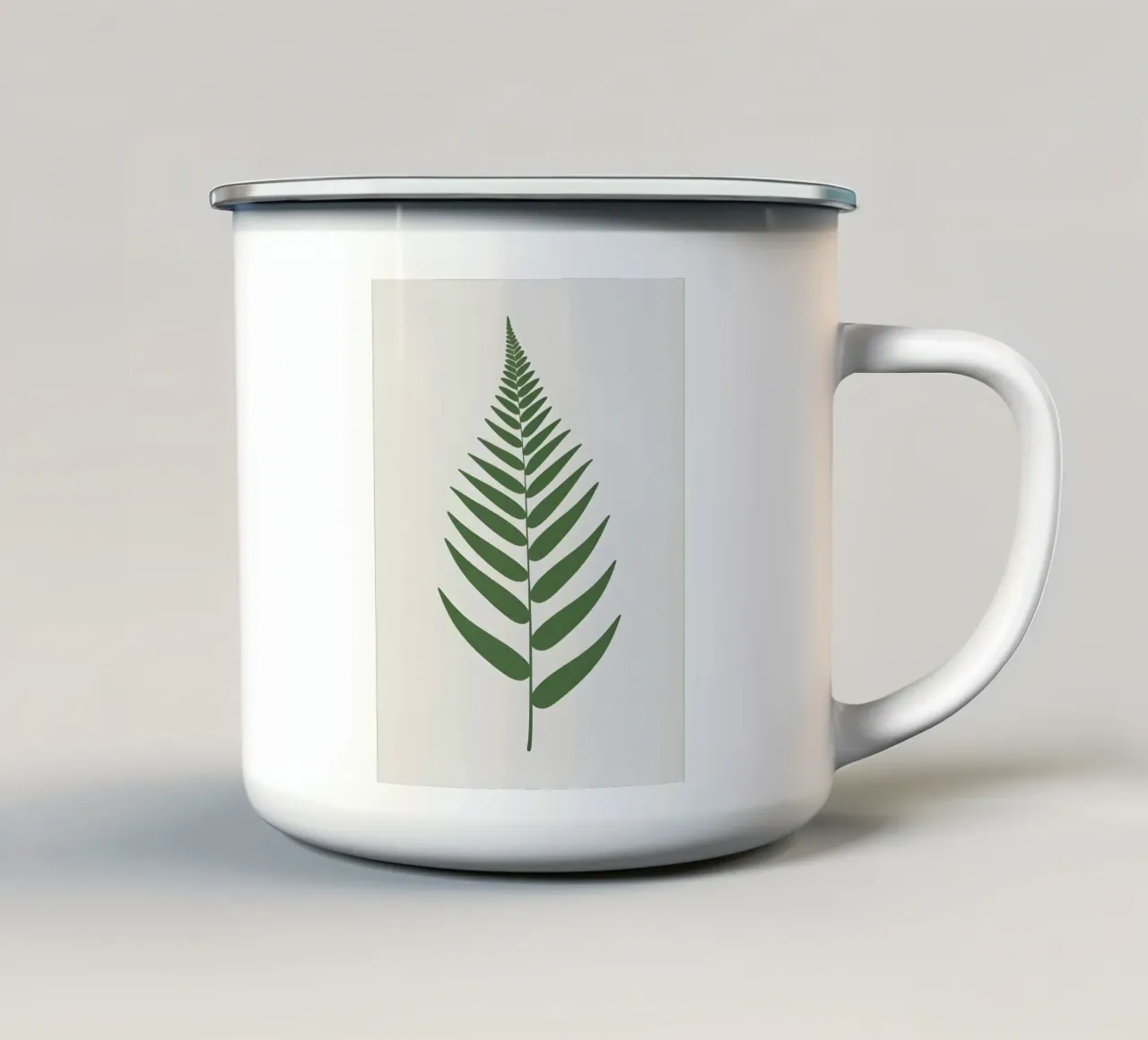 Singola fronda tazza in smalto da Botanical Gallery