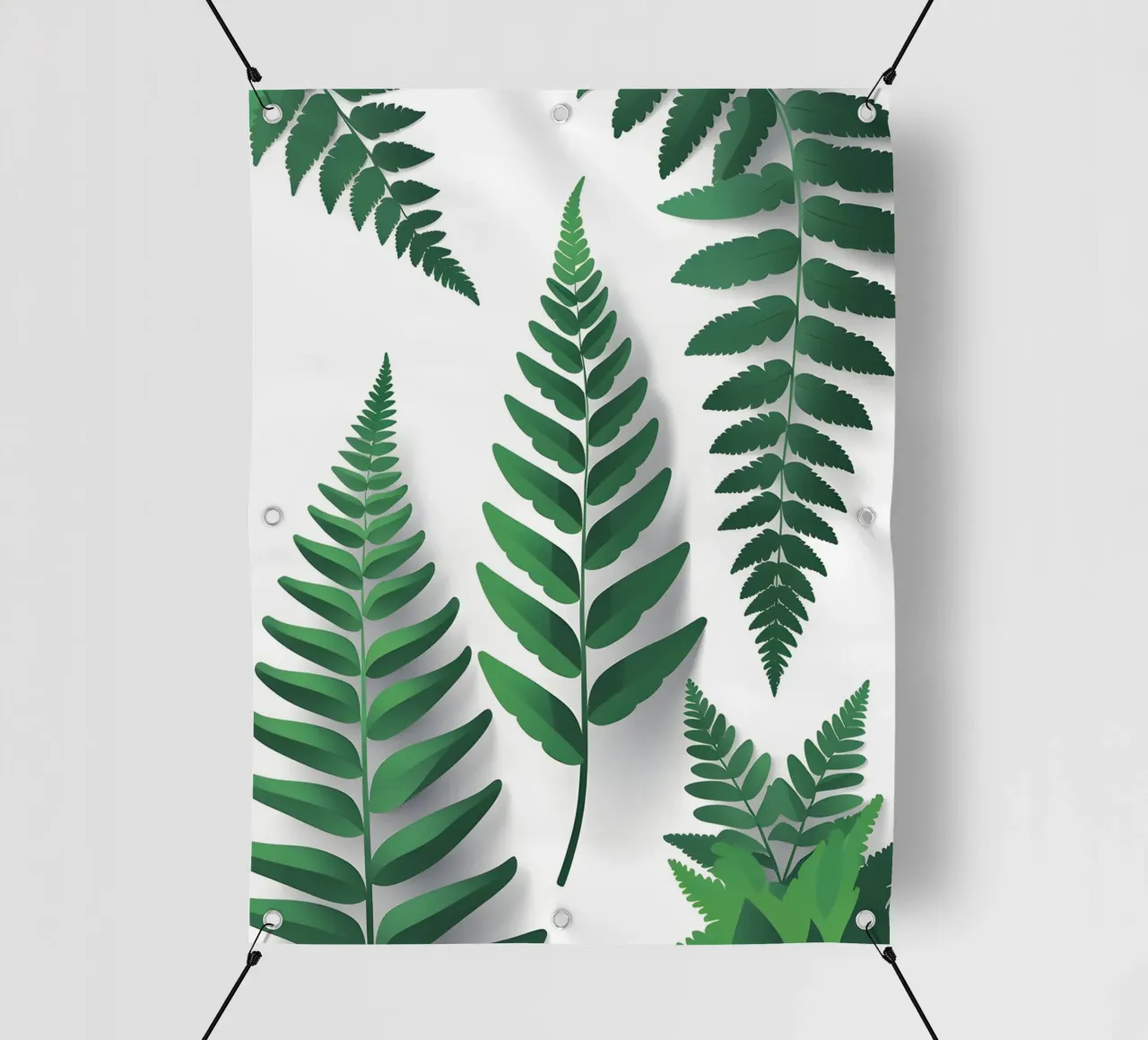 Tripla fronda telo in pvc da Botanical Gallery