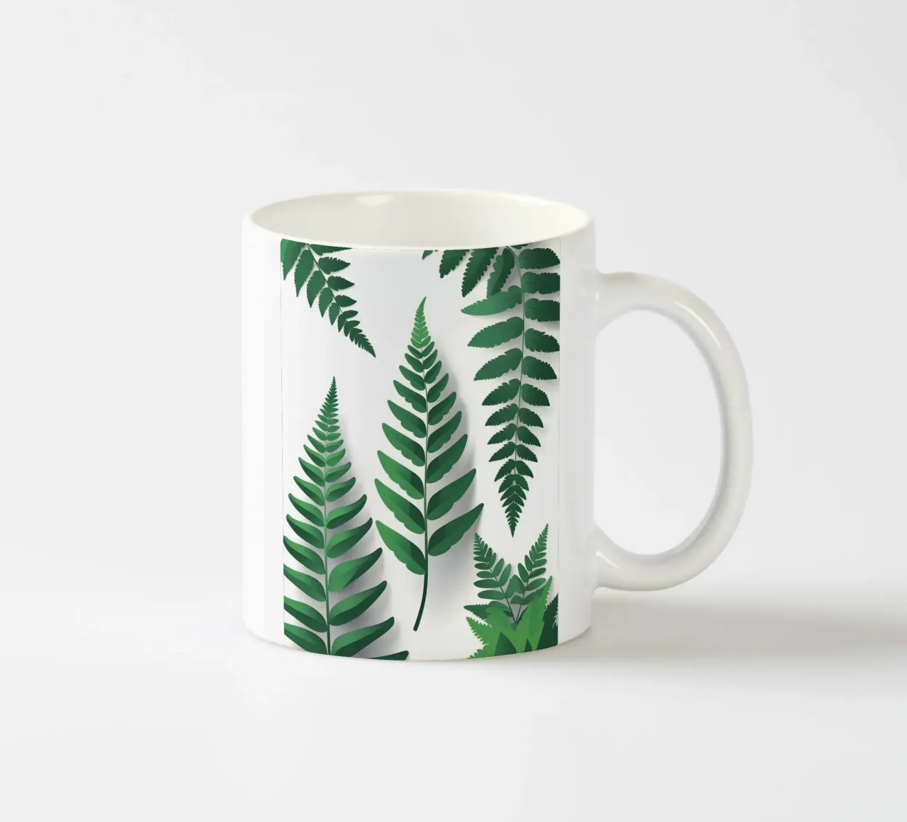 Tripla fronda tazza in ceramica da Botanical Gallery