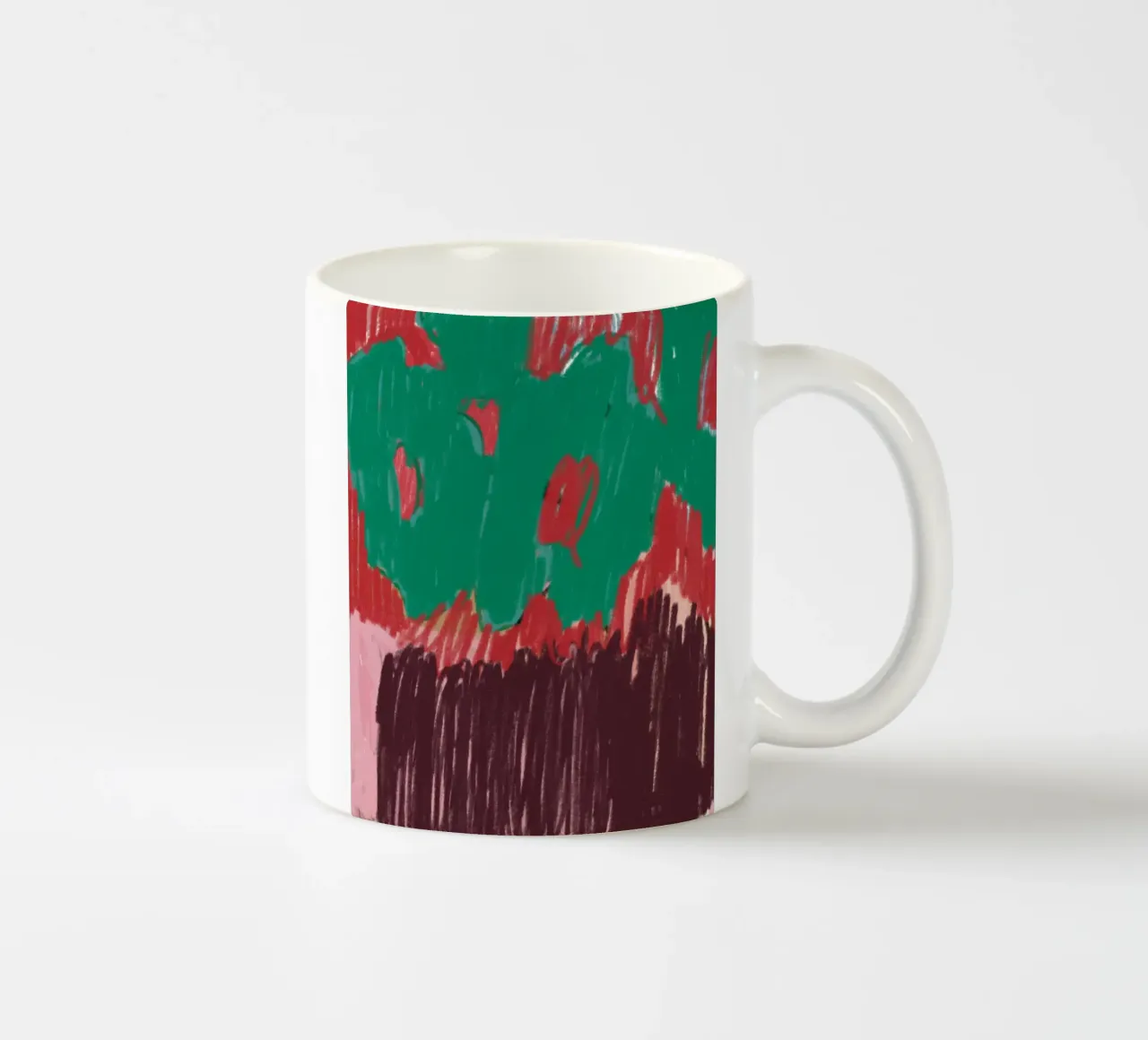 Red flowers tazza in ceramica da Silvaya