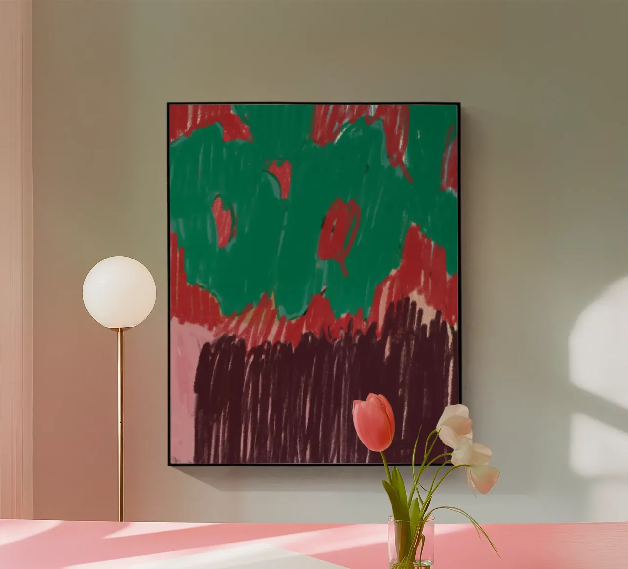 Red flowers plexiglass da Silvaya