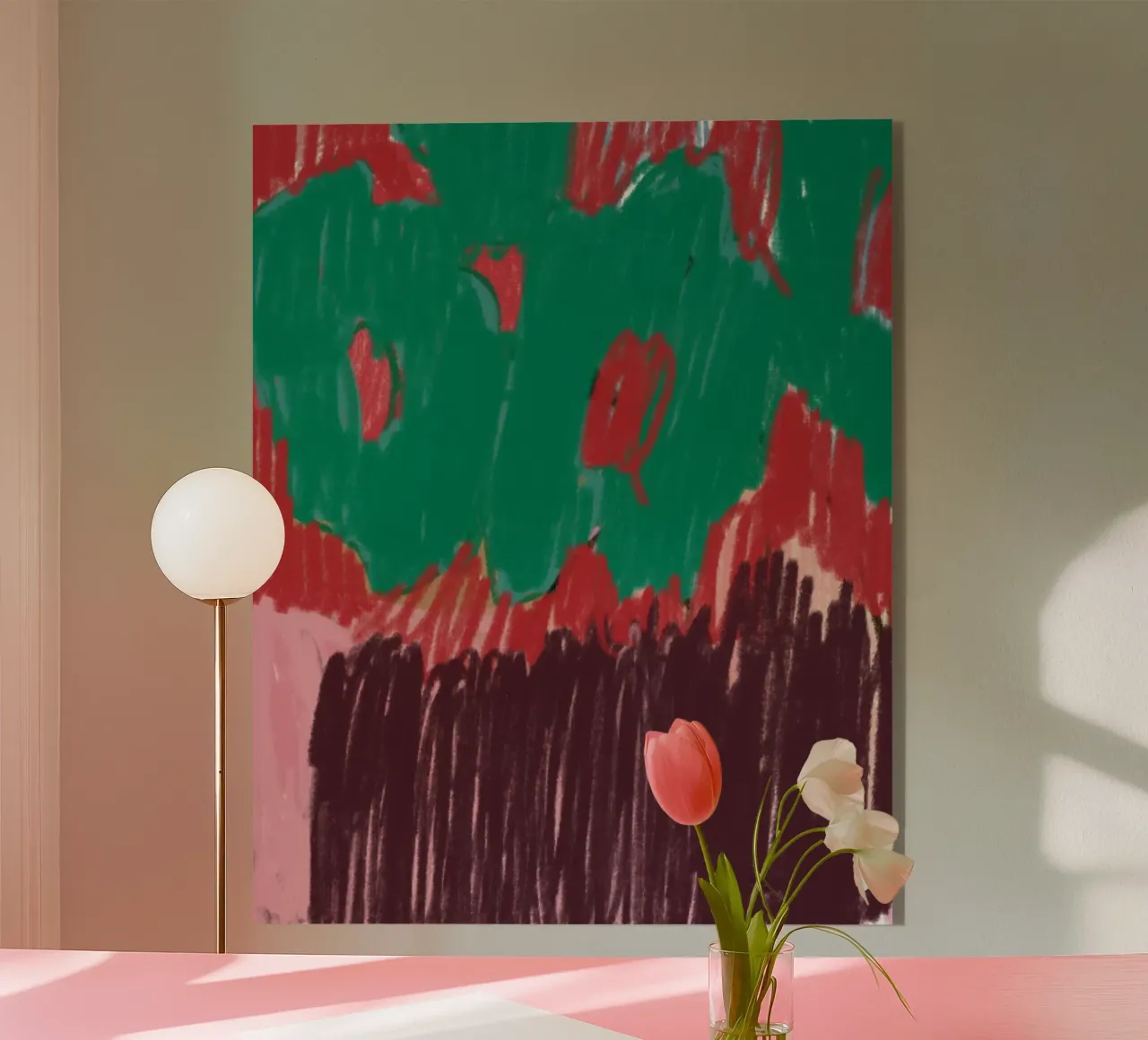 Red flowers plexiglass da Silvaya