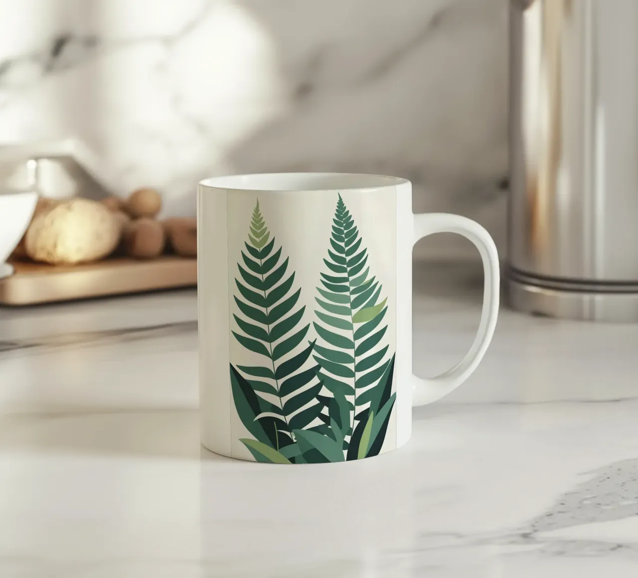 Felce astratta tazza in ceramica da Botanical Gallery