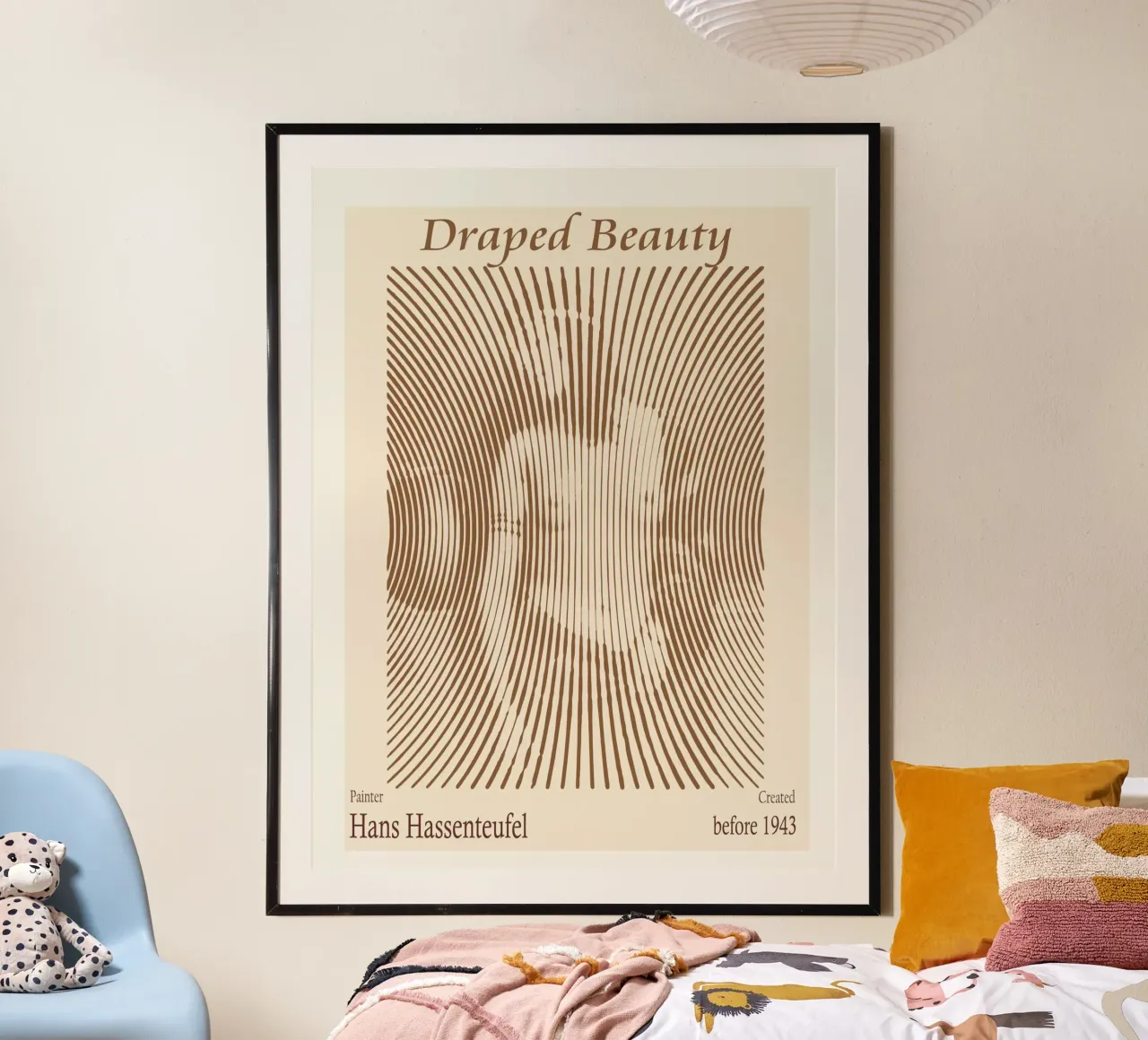 Gedrapeerde schoonheid - Hans Hassenteufel poster met aluminium frame van Doa Project