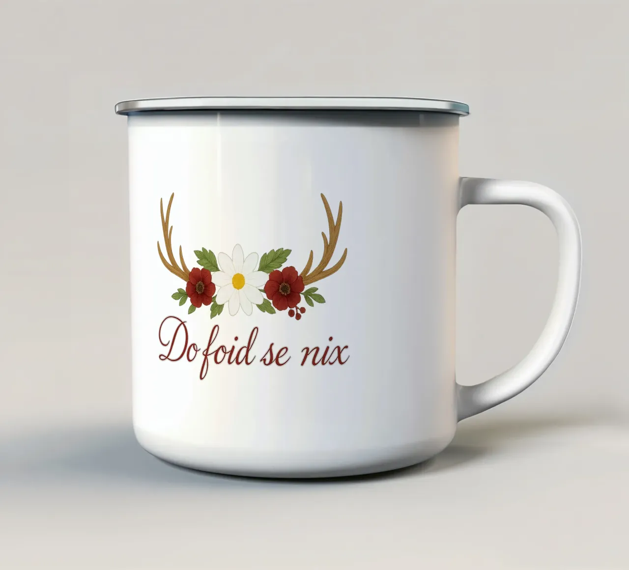 Do foid se nix / Déclaration bavaroise mug en émail de yp-designs