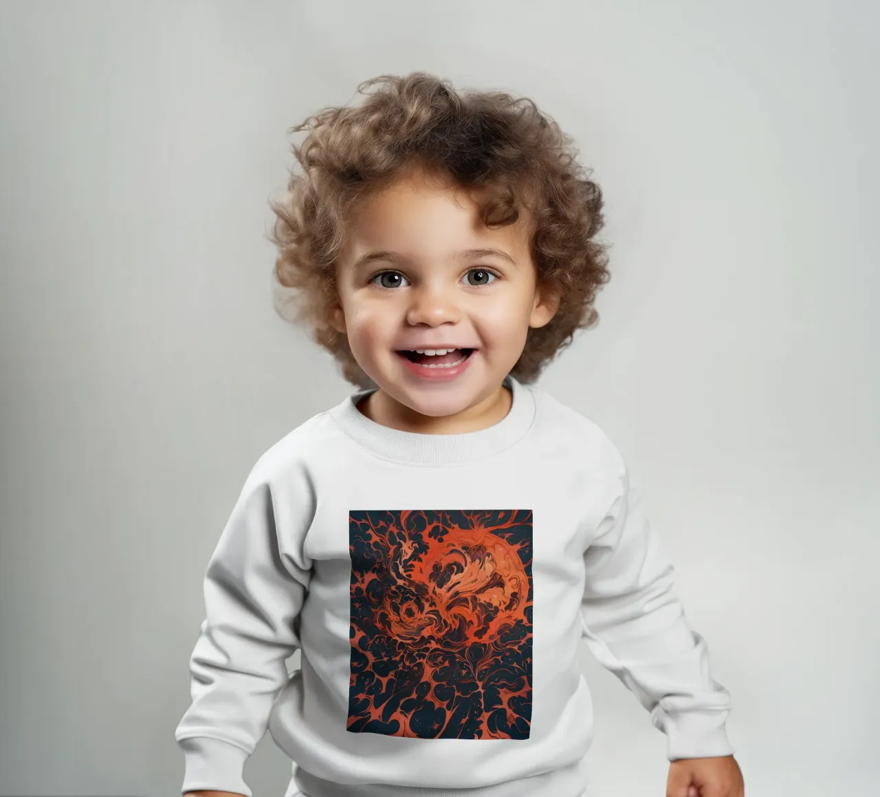 Eternal Sunburst: Un'esplosione astratta di cremisi e oro felpa neonato da Artistic-shop