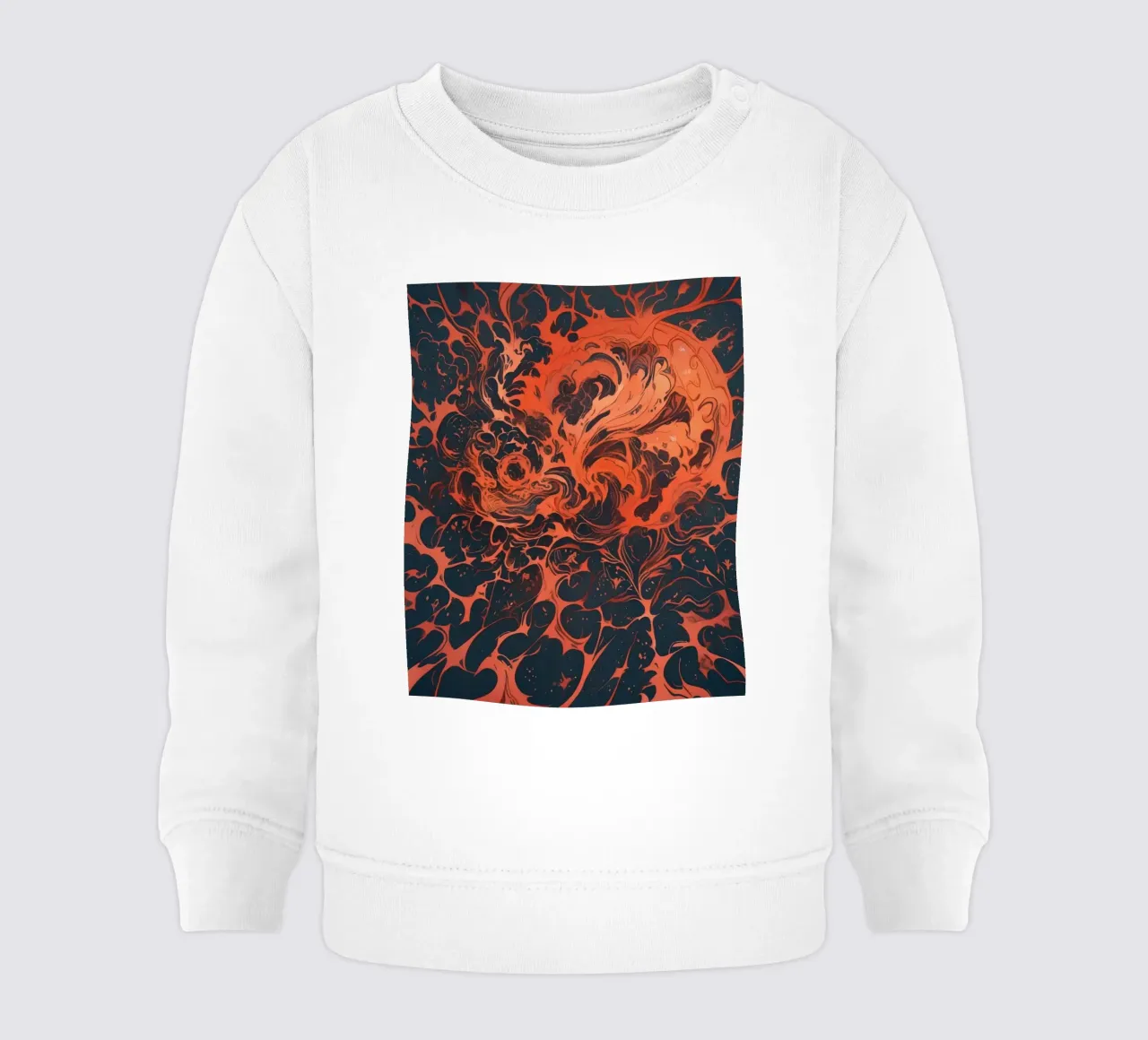Eternal Sunburst: Un'esplosione astratta di cremisi e oro felpa neonato da Artistic-shop
