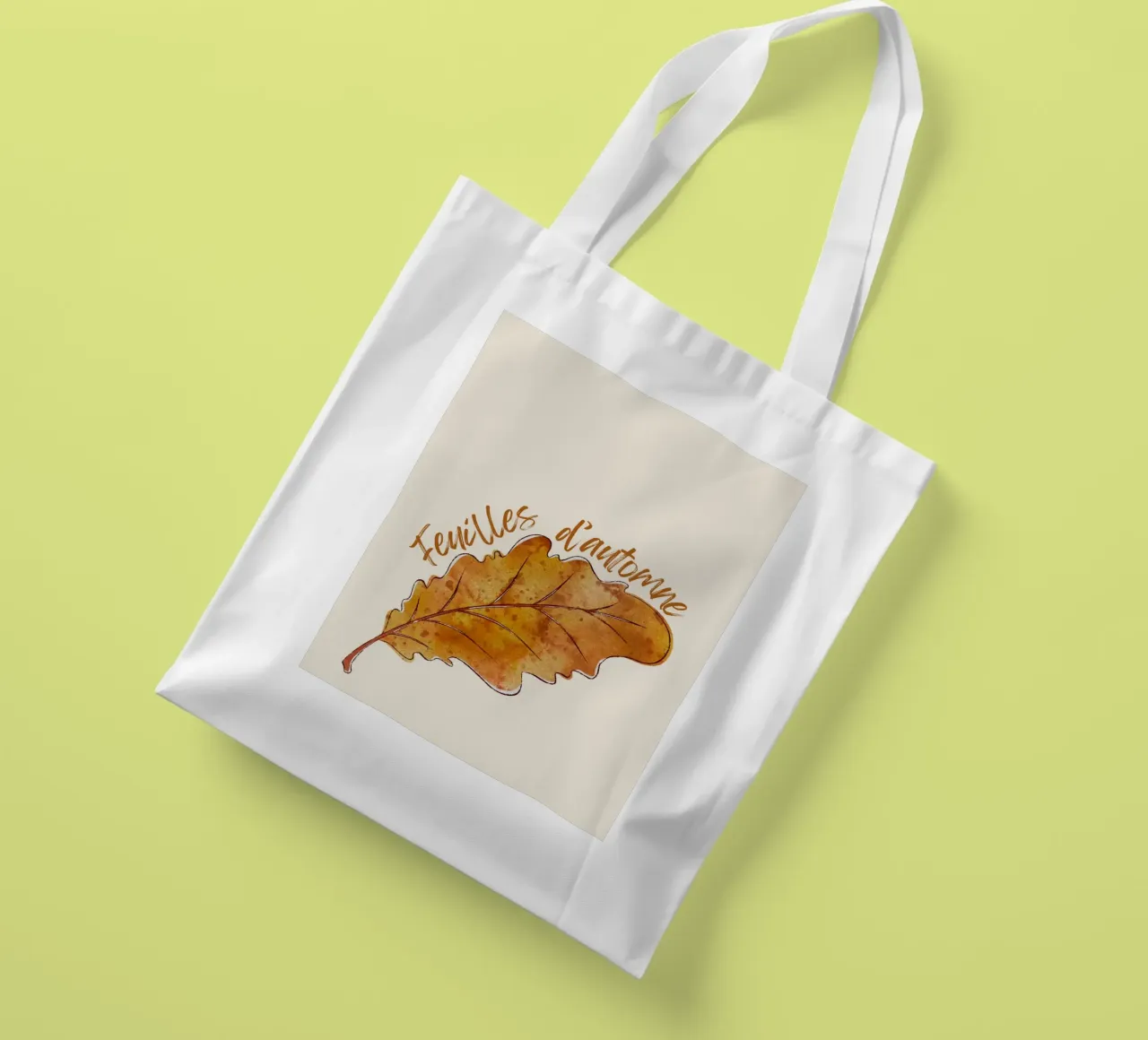 Feuilles d'automne borsa in juta da Idées & Création