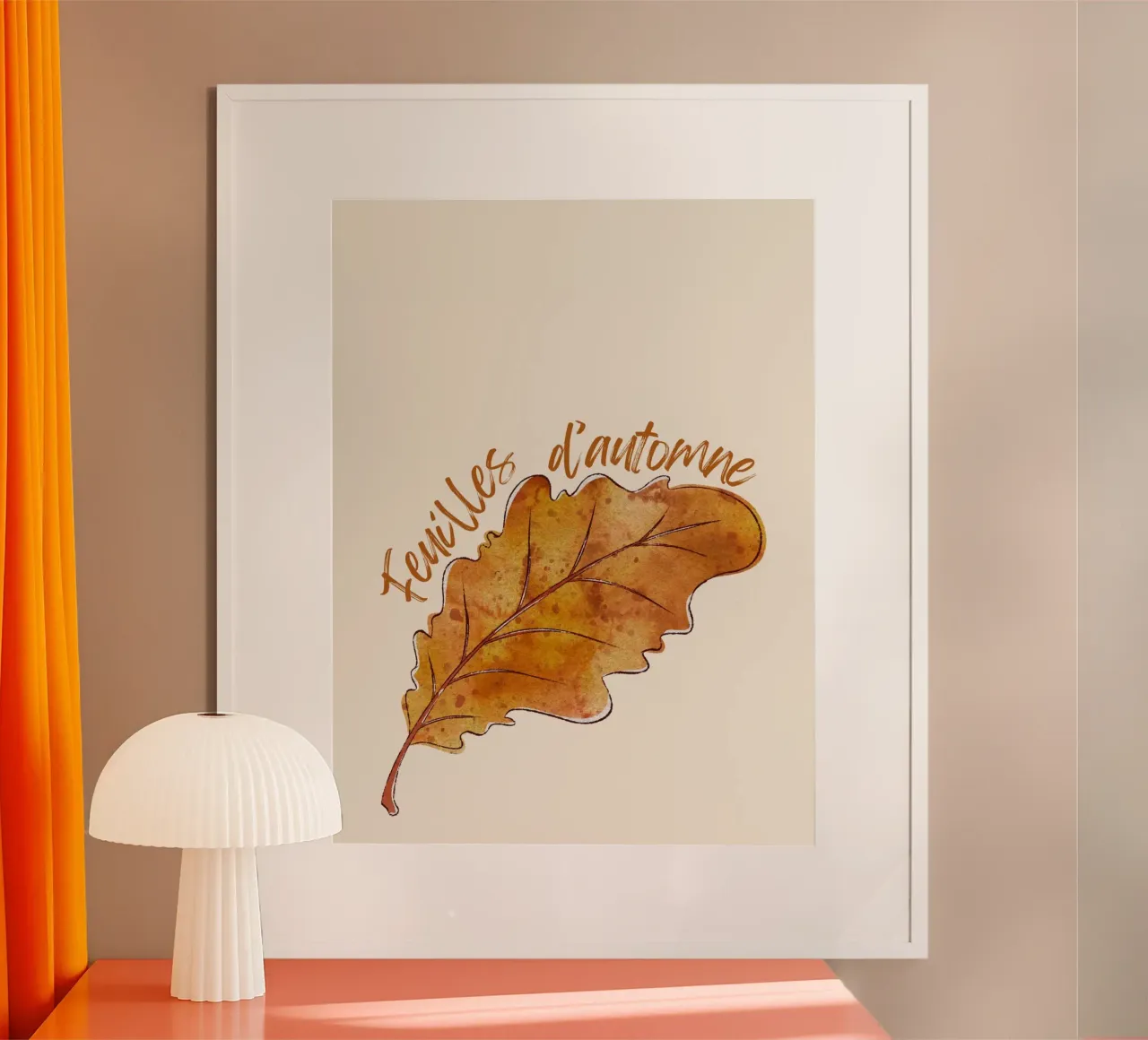 Feuilles d'automne poster avec cadre en aluminium de Idées & Création