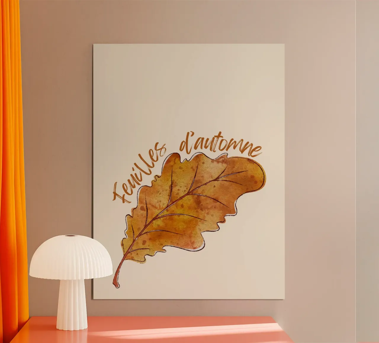 Feuilles d'automne poster avec cadre en aluminium de Idées & Création