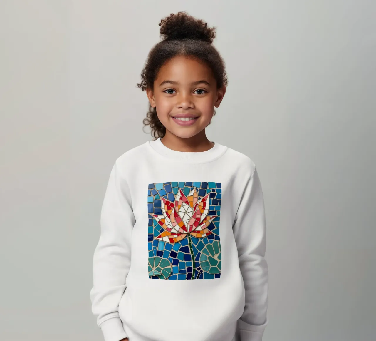 Il fiore della serenità: Un mosaico di tranquillità felpa bambino da Artistic-shop