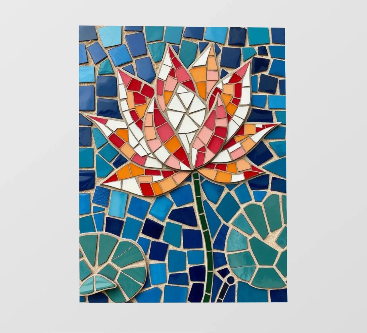 Il fiore della serenità: Un mosaico di tranquillità pellicola backlit da Artistic-shop