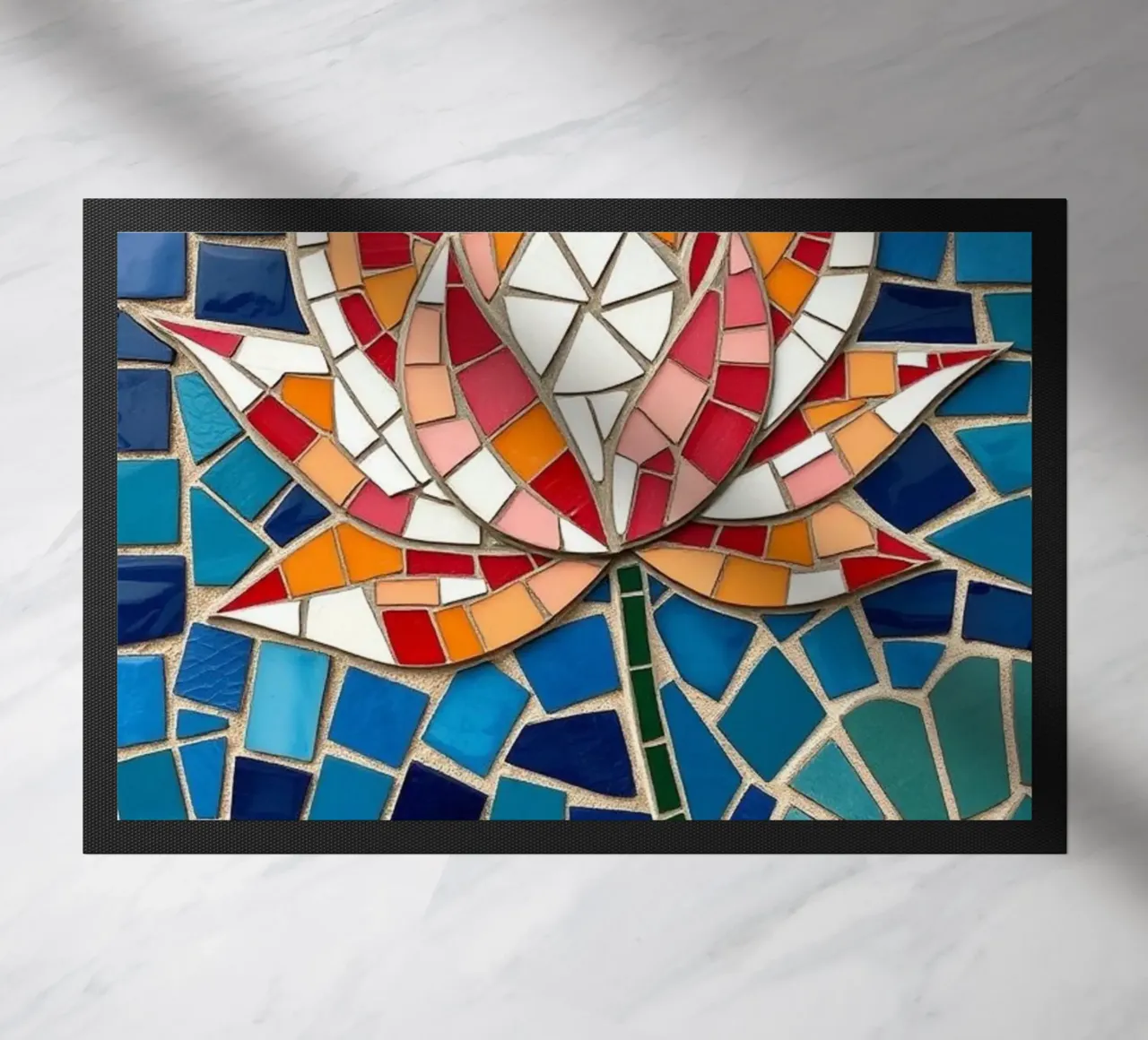 Il fiore della serenità: Un mosaico di tranquillità zerbino da Artistic-shop
