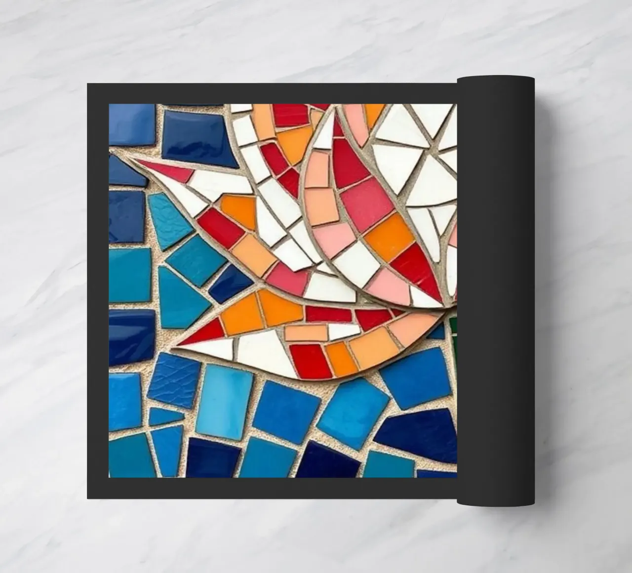 Il fiore della serenità: Un mosaico di tranquillità zerbino da Artistic-shop