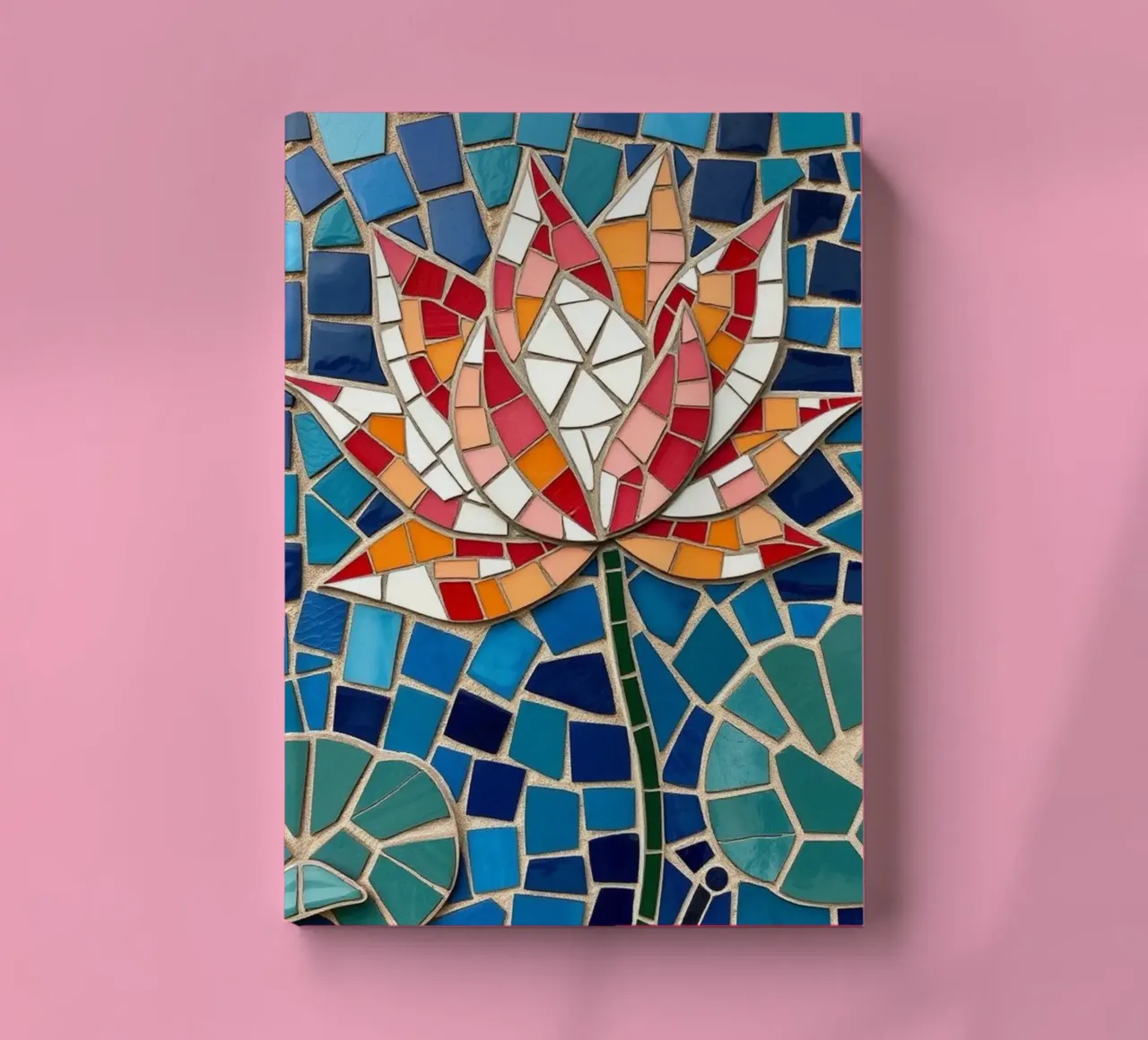Serenity's Bloom: A Mosaic of Tranquility notebook by Artistic-shop