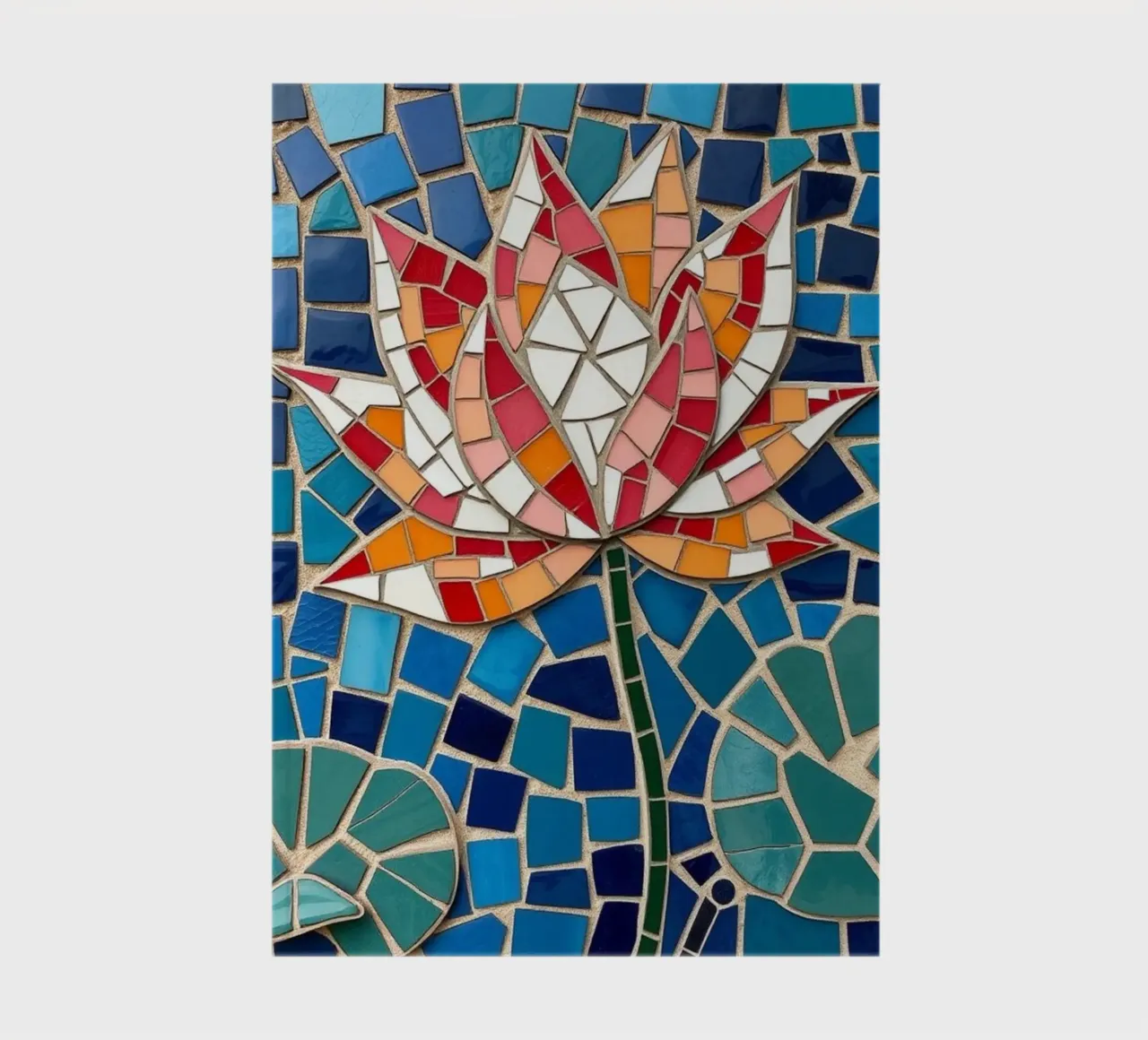 Serenity's Bloom: A Mosaic of Tranquility notebook by Artistic-shop