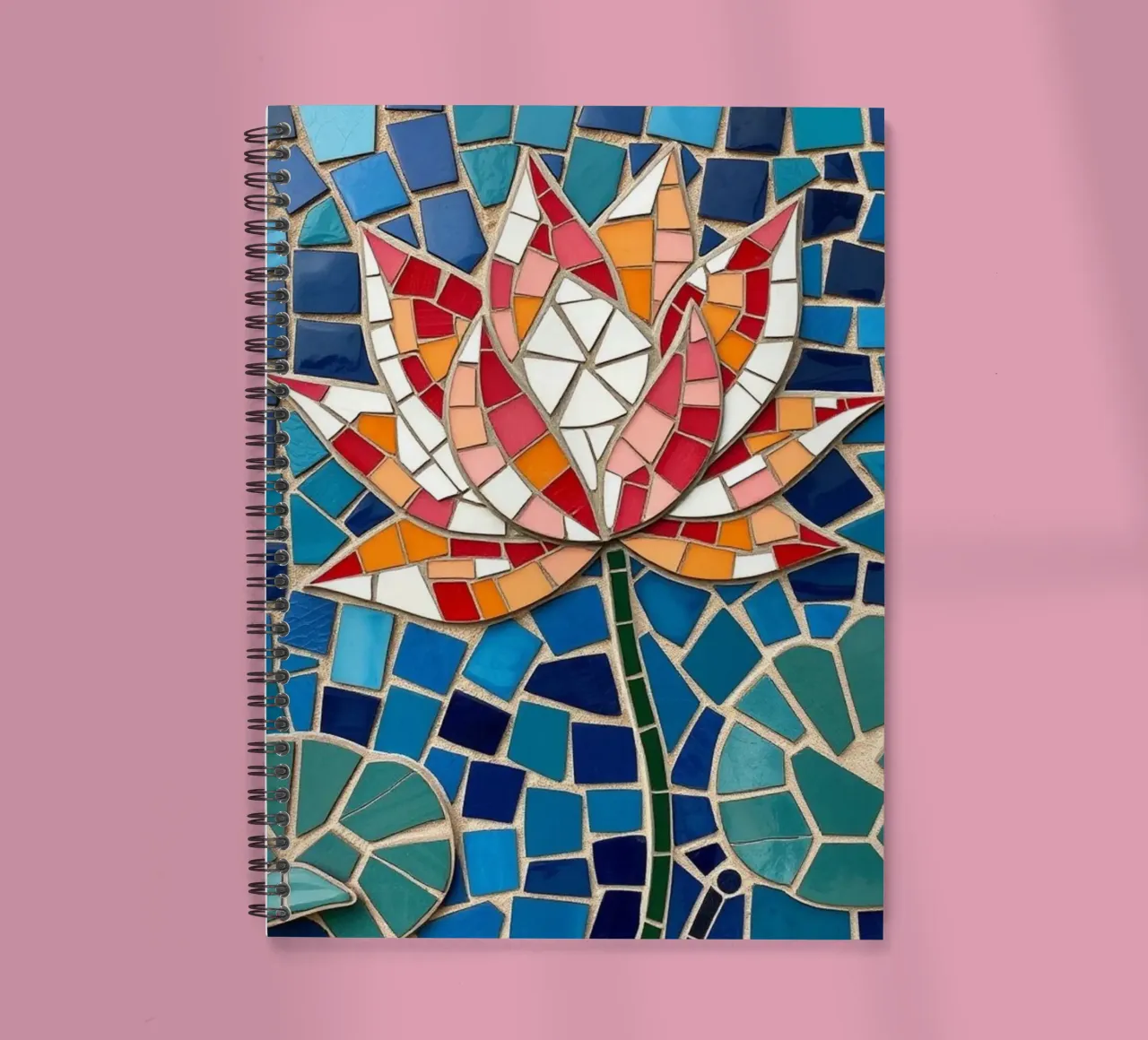 Serenity's Bloom: A Mosaic of Tranquility spiral notebook by Artistic-shop