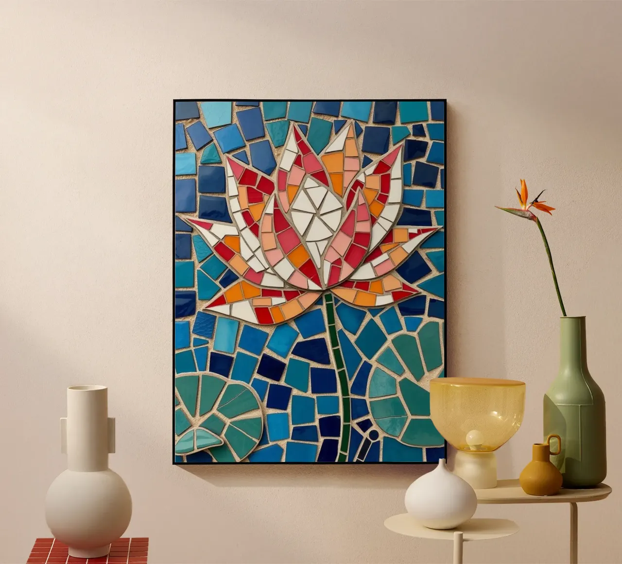 Il fiore della serenità: Un mosaico di tranquillità plexiglass da Artistic-shop