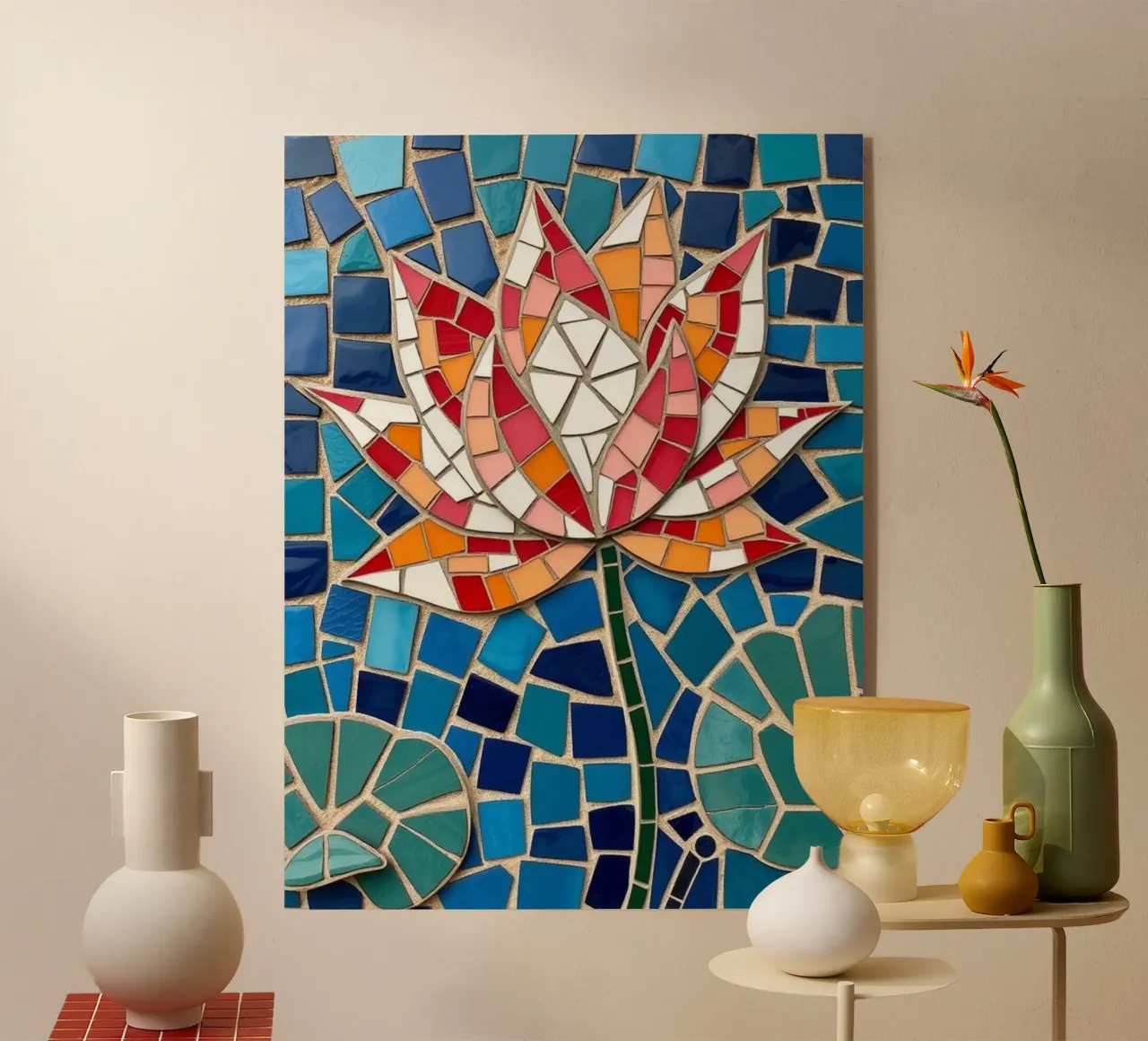 Il fiore della serenità: Un mosaico di tranquillità plexiglass da Artistic-shop
