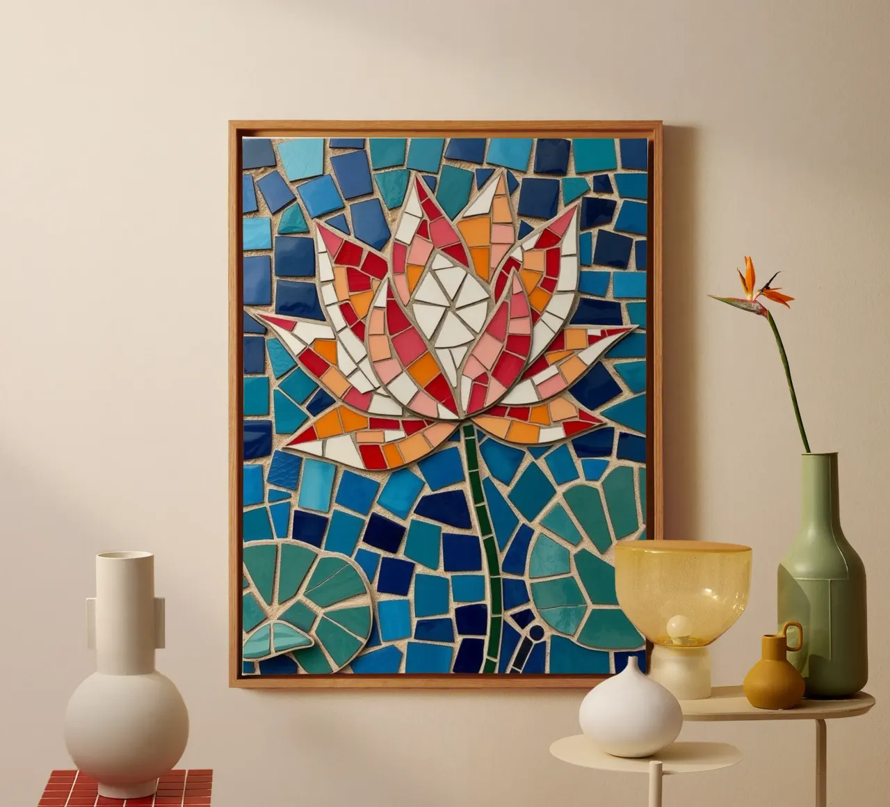 Serenity's Bloom: A Mosaic of Tranquility canvas by Artistic-shop