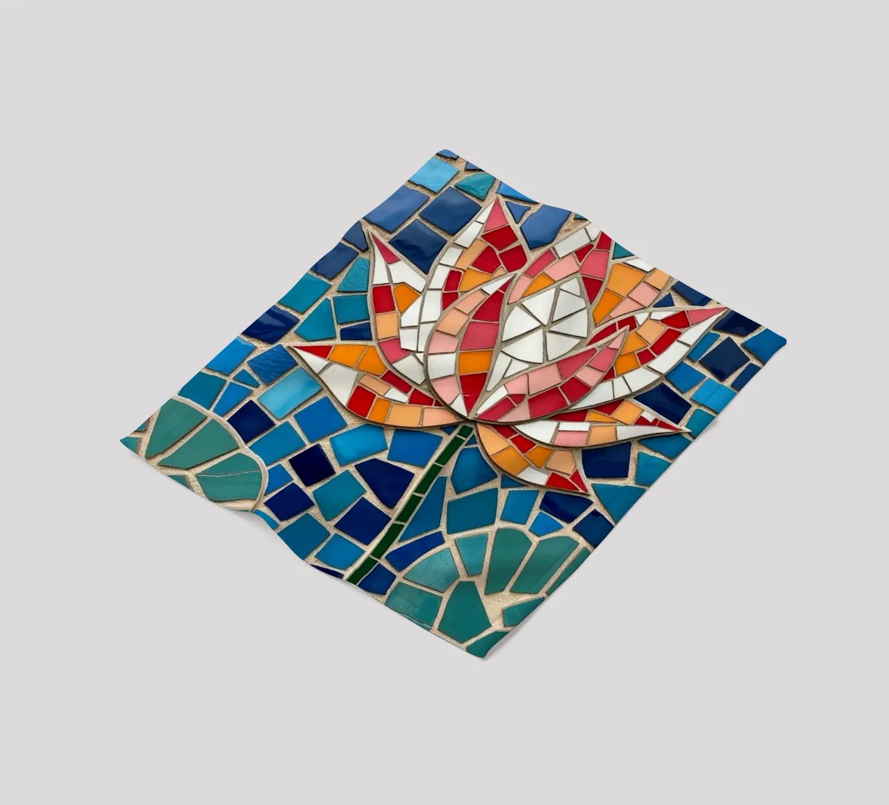 Il fiore della serenità: Un mosaico di tranquillità coperta in pile da Artistic-shop