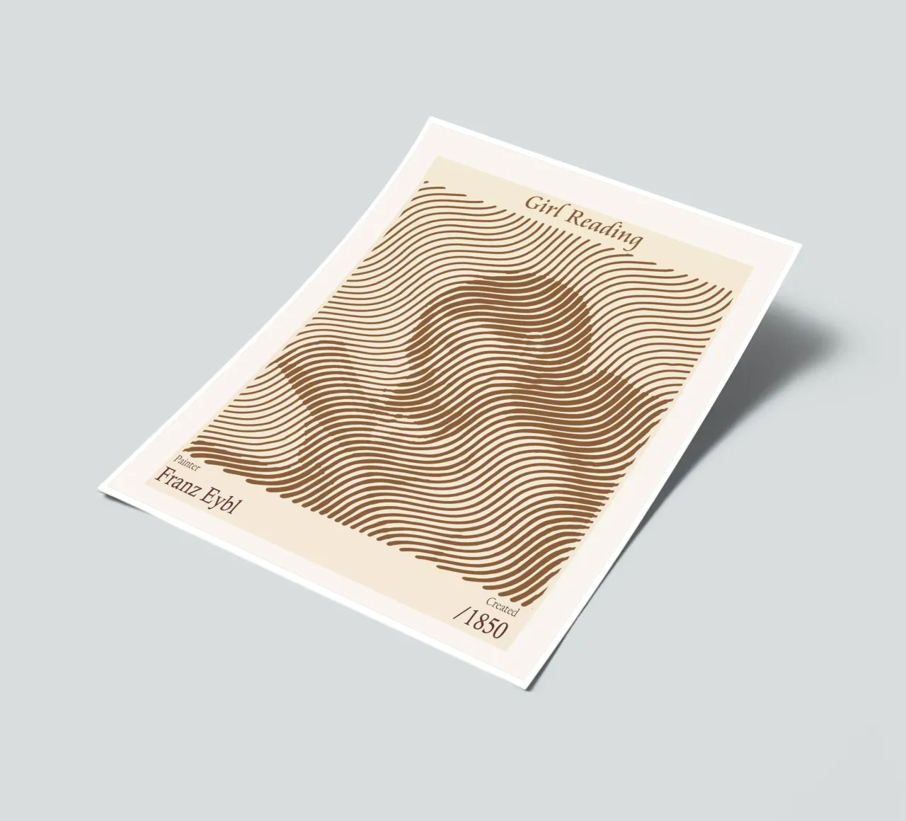 Lecture fille - Franz Eybl planche autocollant de Doa Project