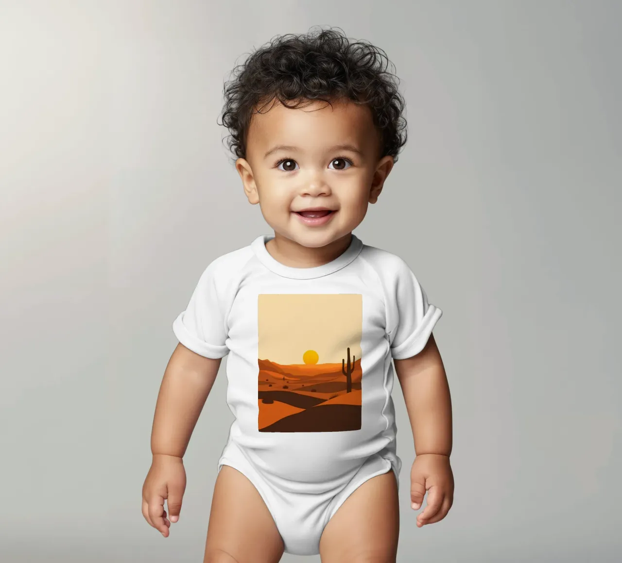 Paisaje minimalista de atardeceres desérticos body de bebé de Artistic-shop