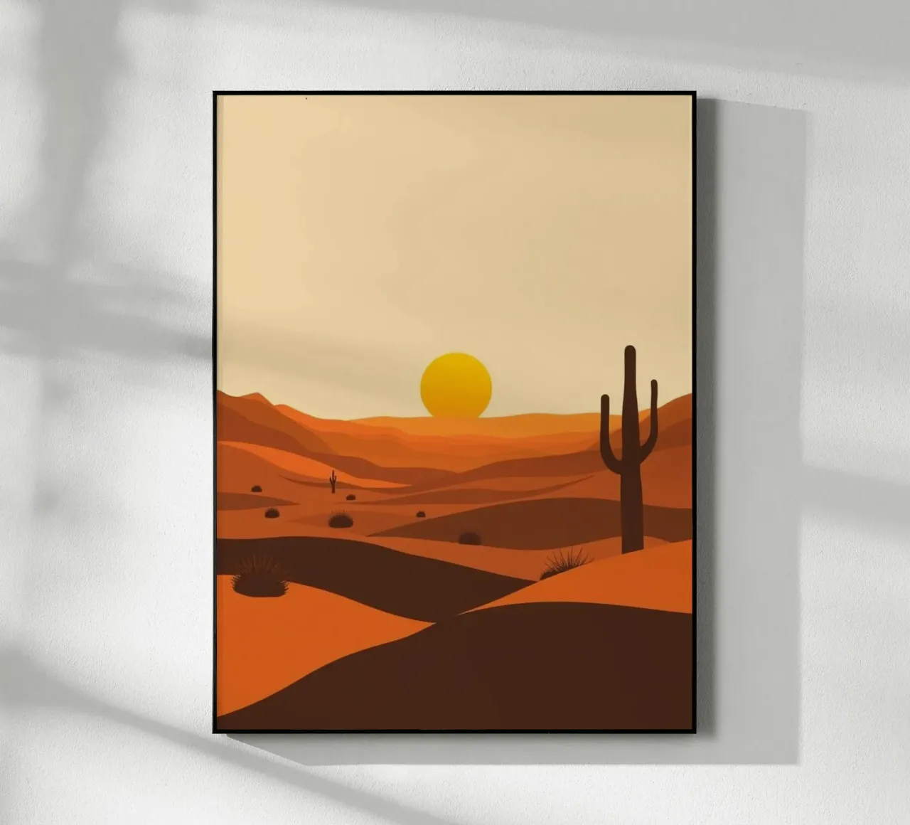 Paisaje minimalista de atardeceres desérticos metacrilato de Artistic-shop
