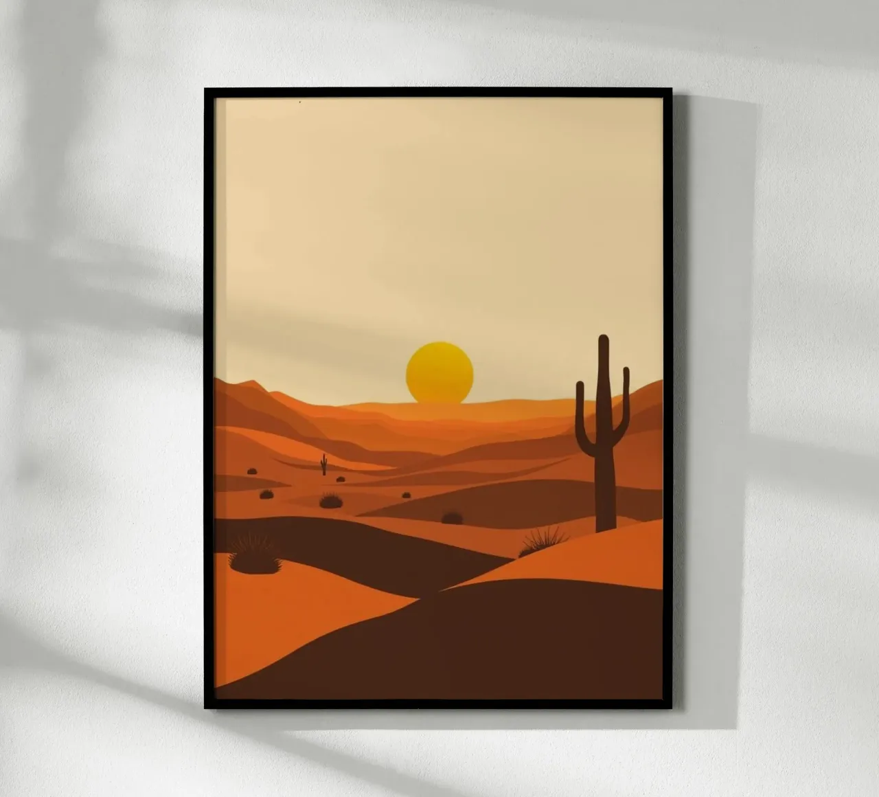 Paisaje minimalista de atardeceres desérticos hahnemühle de Artistic-shop