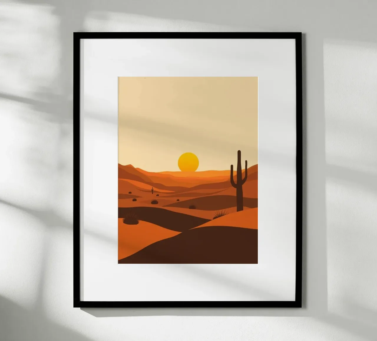 Paisaje minimalista de atardeceres desérticos hahnemühle de Artistic-shop