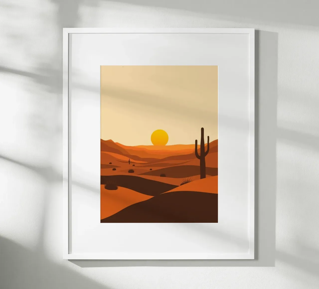 Paisaje minimalista de atardeceres desérticos hahnemühle de Artistic-shop