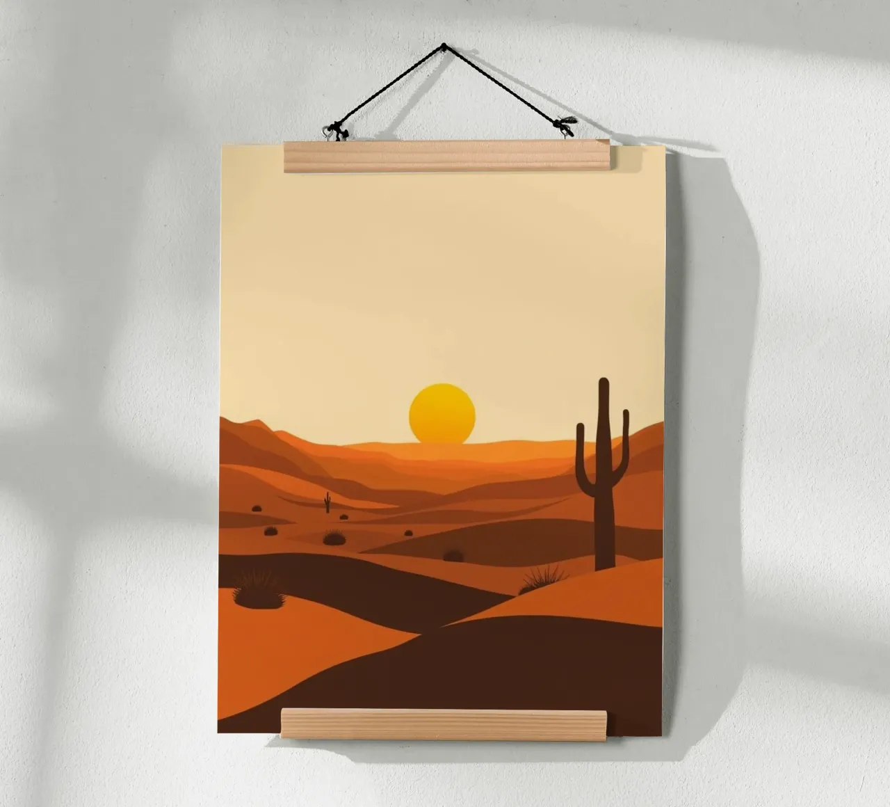 Paisaje minimalista de atardeceres desérticos hahnemühle de Artistic-shop