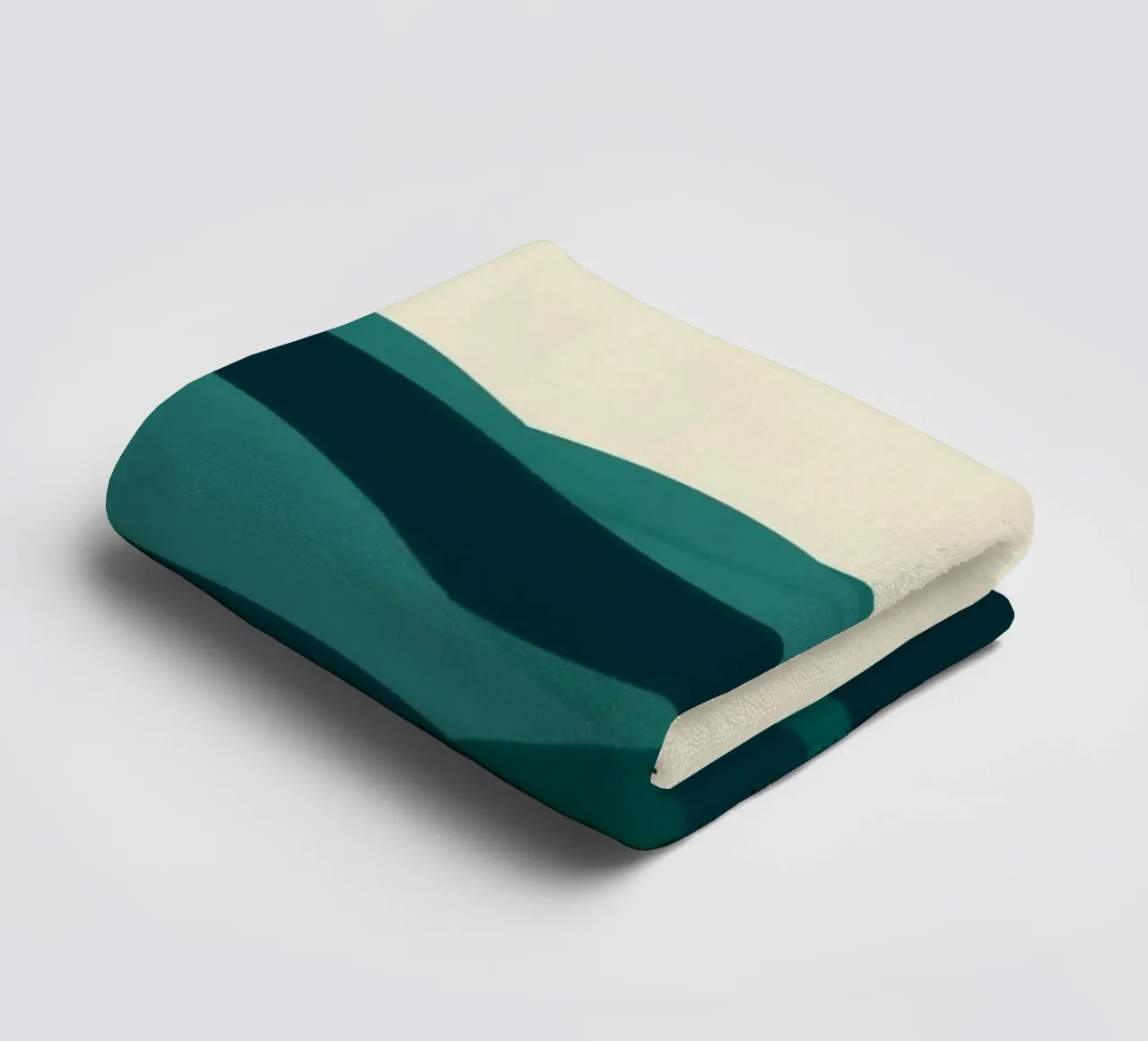 Minimalist Abstract Ocean Waves and Sun towel by Artistic-shop