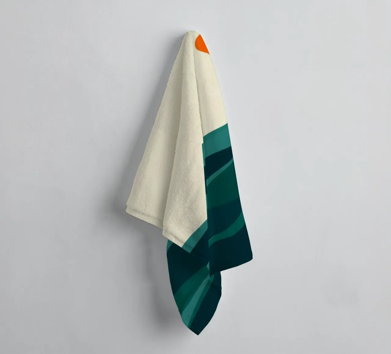Minimalist Abstract Ocean Waves and Sun towel by Artistic-shop