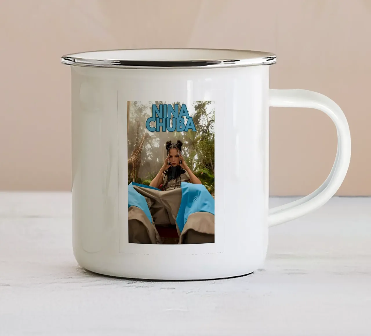 Regina della giungla tazza in smalto da vintage