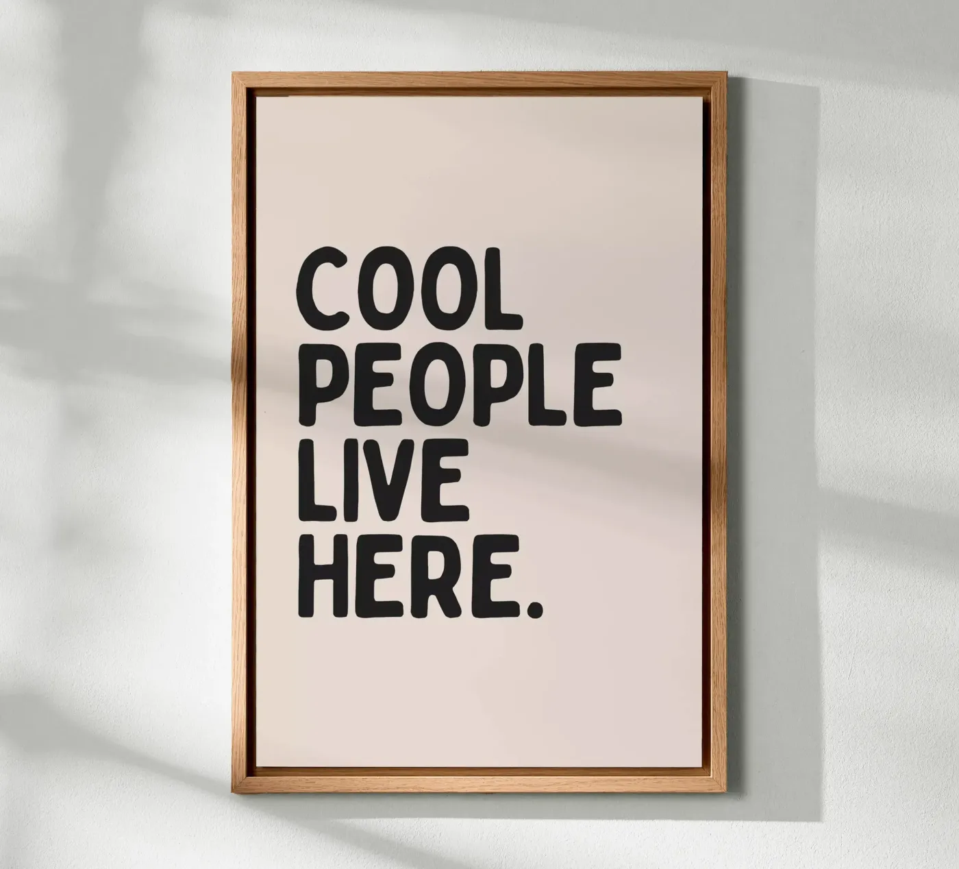 Cool People Live Here Alu-Dibond von Mottos by Sinan Saydik