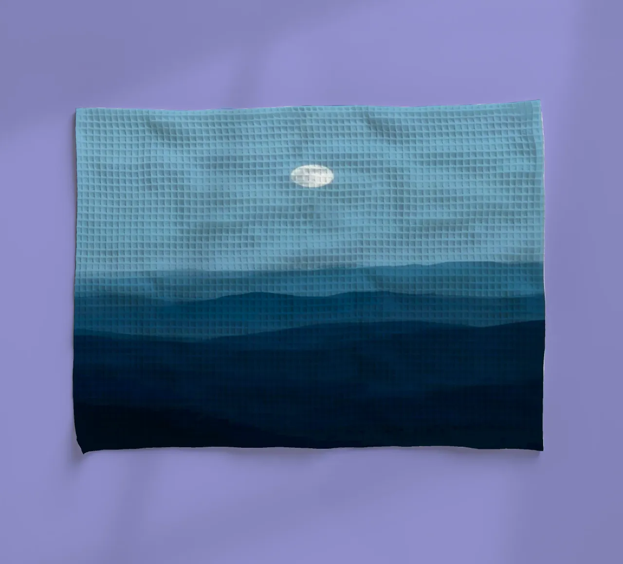 L'abbraccio della serenità: Un'alba di mezzanotte canovaccio da cucina da Artistic-shop